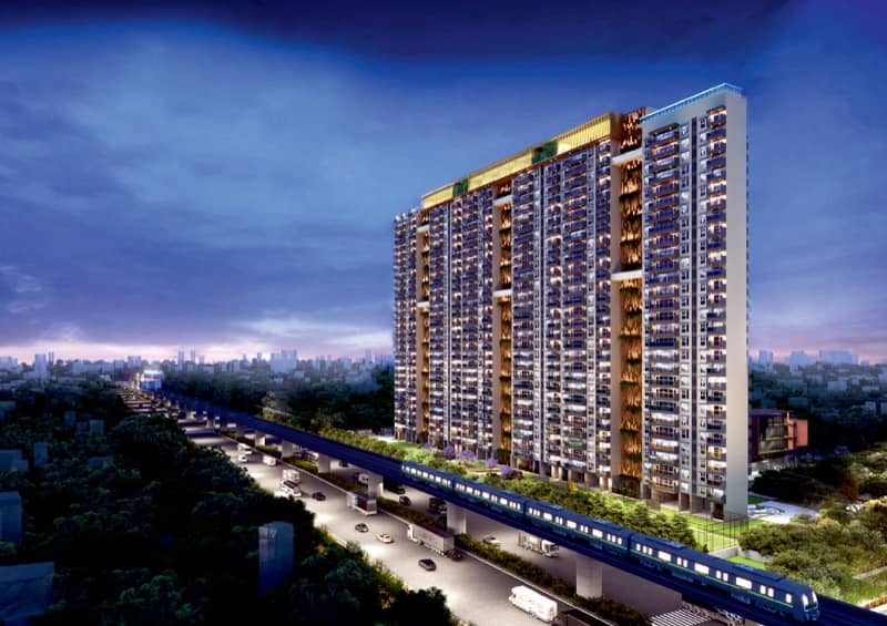 Godrej Tiara developer render from its brochure, not a photograph of the finished building